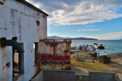 Khuzhir Hafen versunkenes Schiff