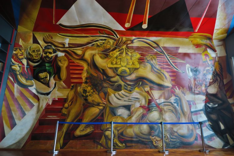 Mexikanische Schule - Wandmalerei Mexiko