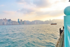 Kowloon Harbour Blick nach Hong Kong Island