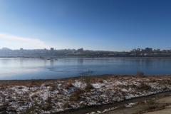 Angara Blick zum Bahnhof Irkutsk Pass