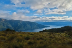 Ausblick von der Luxmore Hut morgens