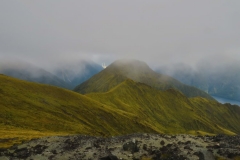 Berge in den Wolken