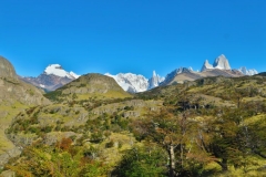 Blick in die schneebedeckten Berge