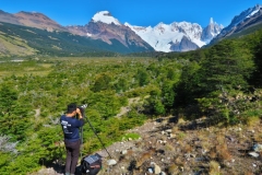 Fotograf fotografiert den Cerro Torre