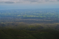 Abstieg - Blick von der Tahurangi Lodge Richtung New Plymouth