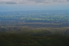 Abstieg - Blick von der Tahurangi Lodge Richtung New Plymouth