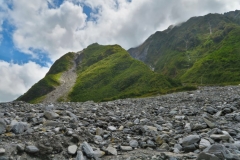 Fox-Gletscher-Geroellfeld